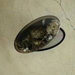 Шкатулка из эпоксидной смолы с цветами черная Epoxy Resin Oval Box Black варинант исполнения - 2 | Loft Concept в Омске