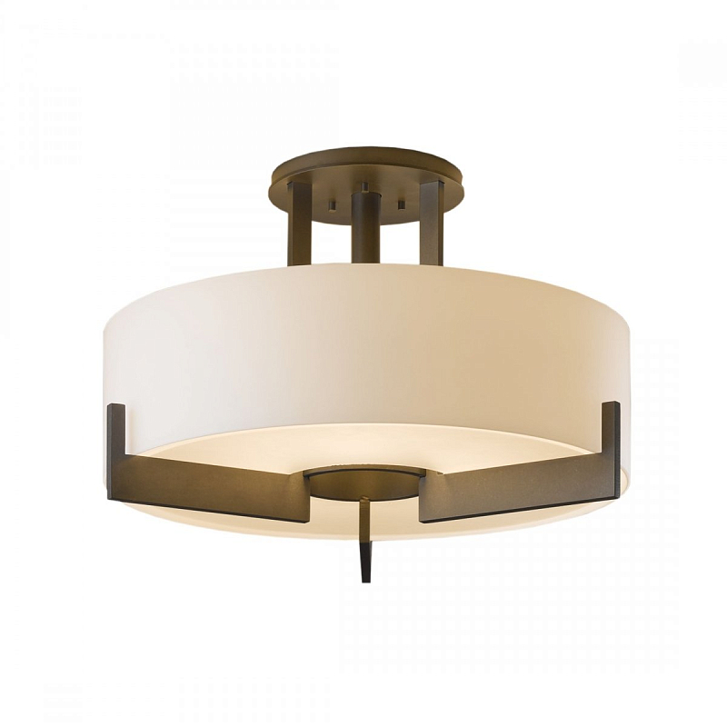 Cветильник Hubbardton Forge Axis Semi-Flush Молочный Бронза Cветильник Hubbardton Forge Axis Semi-Flush Молочный Бронза в Омске | Loft Concept