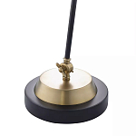 Настольная лампа с наклонным корпусом и подвижным плафоном в сочетании золотистого и чёрного цвета Work Surface Light варинант исполнения - 5 | Loft Concept в Омске