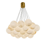 Люстра подвесная круглая с сферическими плафонами из натурального камня Glowing Spheres варинант исполнения - 10 | Loft Concept в Омске