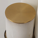 Торшер геометрический с тремя мраморными плафонами Marble Tripod варинант исполнения - 9 | Loft Concept в Омске