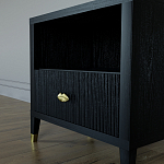 Прикроватная тумбочка с полкой Elsa Dreams Black варинант исполнения - 3 | Loft Concept в Омске