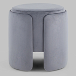 Пуф Alice Poof Grey Серый велюр варинант исполнения - 2 | Loft Concept в Омске