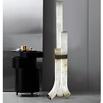 Торшер геометрический с тремя мраморными плафонами Marble Tripod варинант исполнения - 4 | Loft Concept в Омске