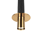 Подвесной светильник с узким цилиндрическим плафоном и золотым металлическим декором Concrete Pipe варинант исполнения - 6 | Loft Concept в Омске