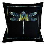 Подушка декоративная стрекоза сине-зеленый узор Ikat Pattern варинант исполнения - 1 | Loft Concept в Омске