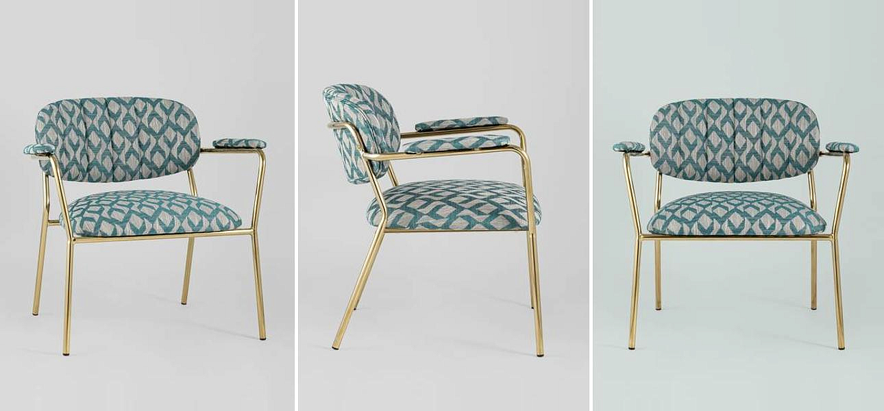 Полукресло Singer Chair Голубой Орнамент Полукресло Singer Chair Голубой Орнамент - Loft-Concept в Омске