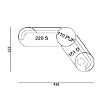 Угловой диван Calypso с поворотным механизмом и пуфом   варинант исполнения - 7 | Loft Concept в Омске