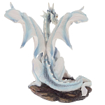 Декоративная статуэтка Белый Дракон Dragon White Statuette варинант исполнения - 2 | Loft Concept в Омске