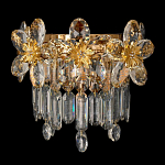 Бра с декоративными элементами в виде крупных хрустальных цветов Palace Gardens варинант исполнения - 1 | Loft Concept в Омске