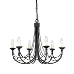 Люстра черного цвета ручной работы с канделябрами и переплетенной проволочной драпировкой Elstead Lighting варинант исполнения - 10 | Loft Concept в Омске