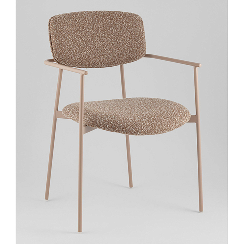 Стул Doe с подклокотниками коричневый Коричневый Бежевый Древесина в Омске | Loft Concept 