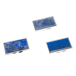 Таблетница карманная прямоугольная на 7 отделений с зеркалом и накладкой из натурального камня Лазурит Silver Stone Pillboxes варинант исполнения - 4 | Loft Concept в Омске