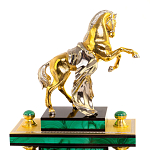 Настольный письменный набор из малахита с декором в виде лошади Leader Organizer варинант исполнения - 2 | Loft Concept в Омске
