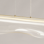 Люстра линейная с прозрачным волнообразным плафоном Wave Line варинант исполнения - 10 | Loft Concept в Омске