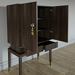 Кабинетный шкаф Elsa Dreams Walnut с 2-мя ящиками варинант исполнения - 1 | Loft Concept в Омске
