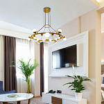 Люстра подвесная светодиодная с плафонами в форме шара Italian Globe Cedar Moss Light варинант исполнения - 1 | Loft Concept в Омске