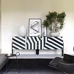 Дизайнерский комод в чёрно-белую полоску Ziqqurat варинант исполнения - 2 | Loft Concept в Омске