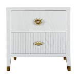 Тумба прикроватная с двумя ящиками Elsa Dreams White варинант исполнения - 5 | Loft Concept в Омске