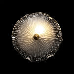 Бра в форме прозрачного стеклянного цветка с рельефной текстурой Textured Glass варинант исполнения - 4 | Loft Concept в Омске