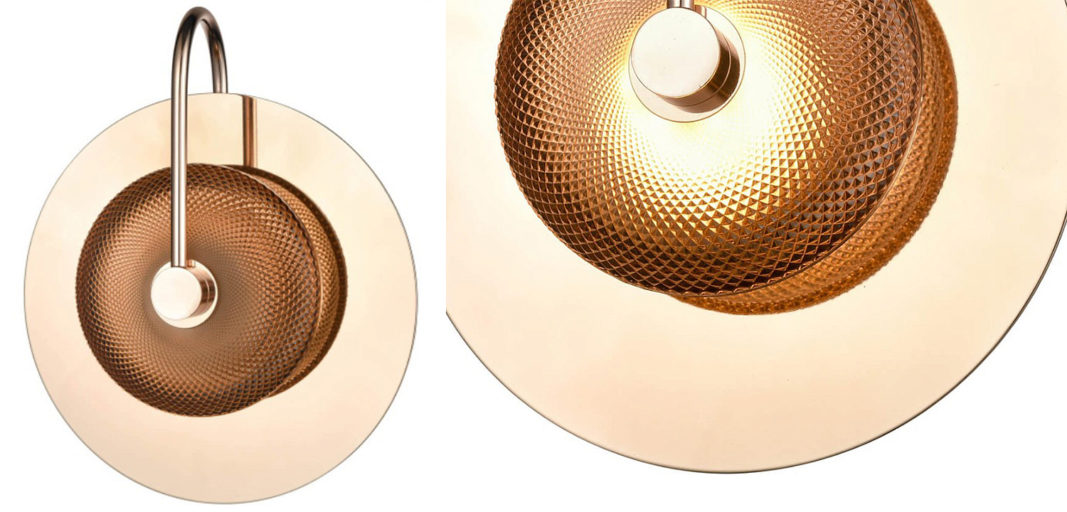 Бра Gold Disk One Mirrored Бра Gold Disk One Mirrored - Loft-Concept в Омске