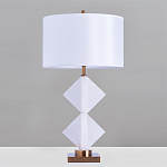 Настольная лампа белая на фигурном основании Aerial Geometry варинант исполнения - 3 | Loft Concept в Омске