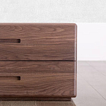 Прикроватный столик деревянный с 2-мя ящиками Moon Walnut Furniture варинант исполнения - 2 | Loft Concept в Омске