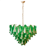 Люстра из стеклянных зеленых лепестков Petalled Illuminator варинант исполнения - 3 | Loft Concept в Омске