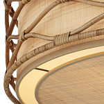 Подвесной светильник  из кованого железа и абажуром из ротанга Wicker Furniture варинант исполнения - 2 | Loft Concept в Омске