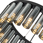 Люстра со стеклянными цилиндрическими плафонами Luminous Cylinders Smoky Round варинант исполнения - 5 | Loft Concept в Омске