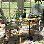 Кресло плетеное из ротанга Ronald Black White Rattan Chair варинант исполнения - 8 | Loft Concept в Омске