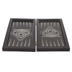 Подарочные нарды из натурального камня с гравировкой Backgammon from Stone варинант исполнения - 4 | Loft Concept в Омске