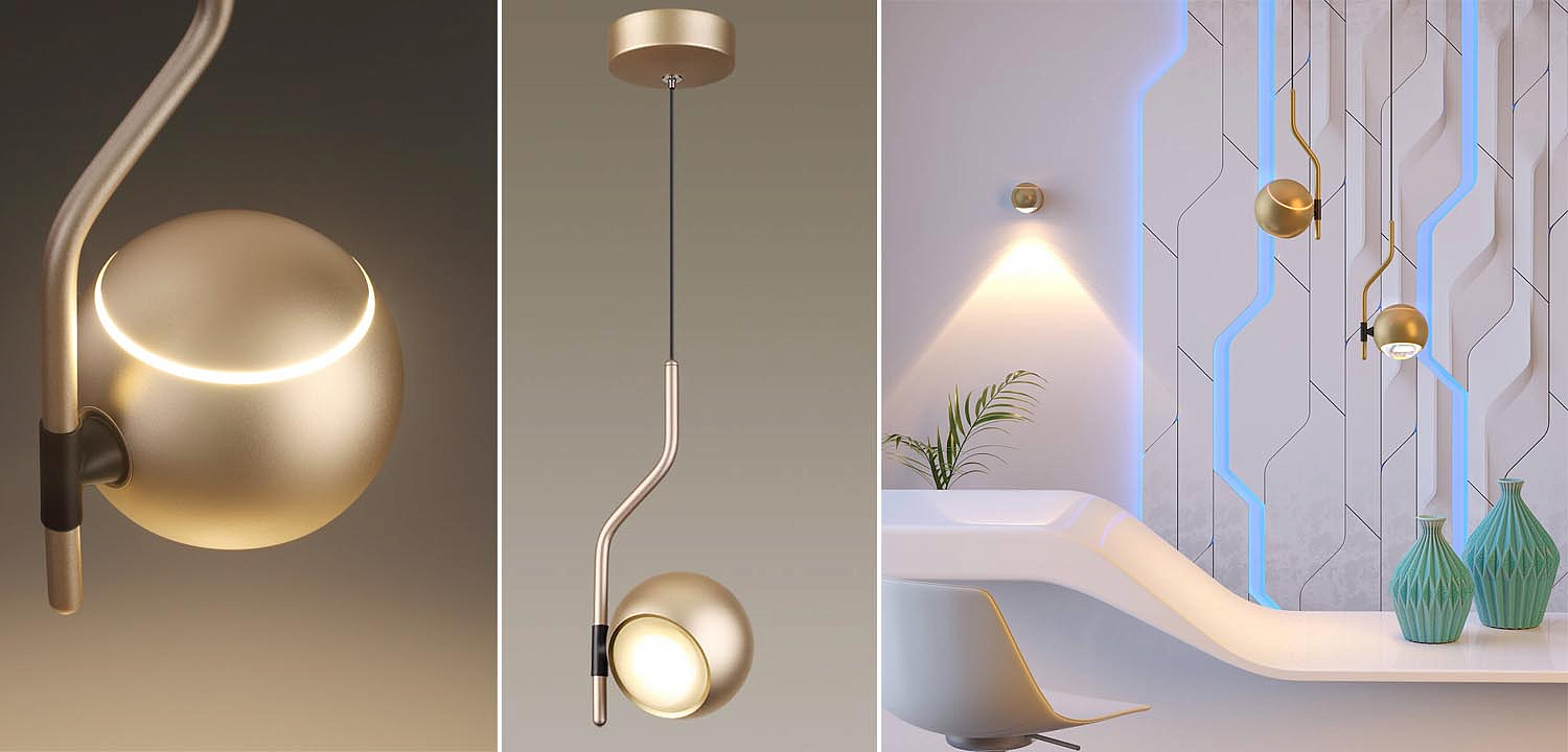 Подвесной светильник Auge Horst Gold Подвесной светильник Auge Horst Gold - Loft-Concept в Омске