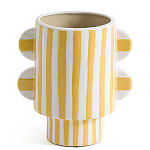 Ваза из фаянса Brighter than the Stars жёлтая полоска варинант исполнения - 1 | Loft Concept в Омске