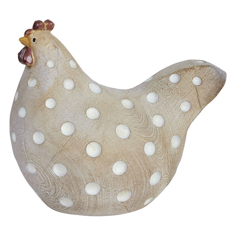 Статуэтка курица с текстурной поверхностью бежевого цвета Rustic Chicken Красный Бежевый Белый Статуэтка курица с текстурной поверхностью бежевого цвета Rustic Chicken Красный Бежевый Белый в Омске | Loft Concept