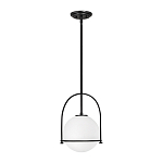 Подвесной светильник с белым плафоном в форме шара в арочной подвеске Hinkley варинант исполнения - 1 | Loft Concept в Омске