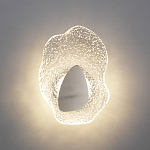 Бра с рельефным волнообразным стеклянным плафоном и вставкой из мрамора Liquid Stone варинант исполнения - 8 | Loft Concept в Омске