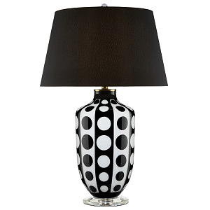 Настольная лампа черно-белый горох Interaction