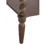 Приставной столик деревянный с резными ножками и нижней полкой Vintage Side Table Brown Wood варинант исполнения - 4 | Loft Concept в Омске