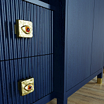 Большой шкаф с витриной Elsa Dreams Blue варинант исполнения - 5 | Loft Concept в Омске