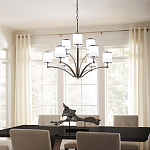 Люстра с белыми стеклянными плафонами в форме цилиндра Feiss варинант исполнения - 7 | Loft Concept в Омске