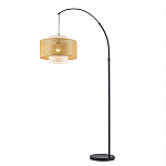 Торшер с декоративным поясом из плетеного бамбука Biuloggicu варинант исполнения - 1 | Loft Concept в Омске