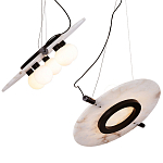 Подвесной светильник из мрамора в форме диска Marble Disc Pendant Light варинант исполнения - 1 | Loft Concept в Омске