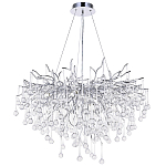 Люстра с хрустальными подвесками капли серебро Droplet Silver Chandelier 15 варинант исполнения - 2 | Loft Concept в Омске