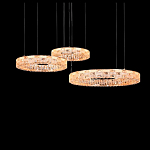 Люстра из 3-х колец с текстурной огранкой Reflection of Reality варинант исполнения - 1 | Loft Concept в Омске