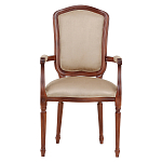 Стул с подлокотниками из натурального бука бежевый Solid Luxury варинант исполнения - 1 | Loft Concept в Омске