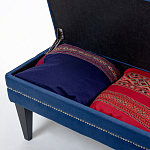 Мягкая банкетка на черных ножках с зоной для хранения Casket Blue варинант исполнения - 4 | Loft Concept в Омске