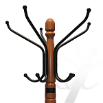 Вешалка напольная деревянная с черными металлическими крючками Noble Branches варинант исполнения - 2 | Loft Concept в Омске