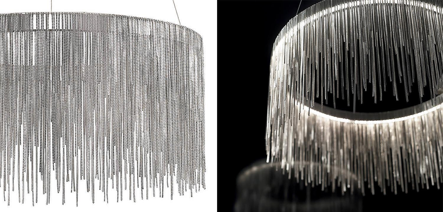 Люстра Atlantis Chain Chandelier Round Chrome - Loft-Concept в Омске