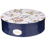 Чайный набор из фарфора темно-синий с рисунком цветов на 6 персон 12 предметов 280 мл Garden Whisper Porcelain Set  варинант исполнения - 6 | Loft Concept в Омске